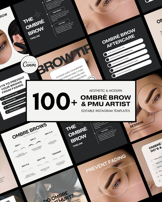 100+ MODERN AESTHETIC OMBRÉ BROW IG TEMPLATES