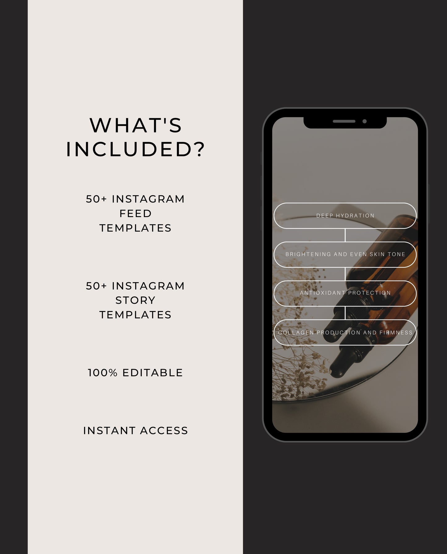 100+ ELEGANT NEUTRAL INSTAGRAM TEMPLATES FOR ESTHETICIANS