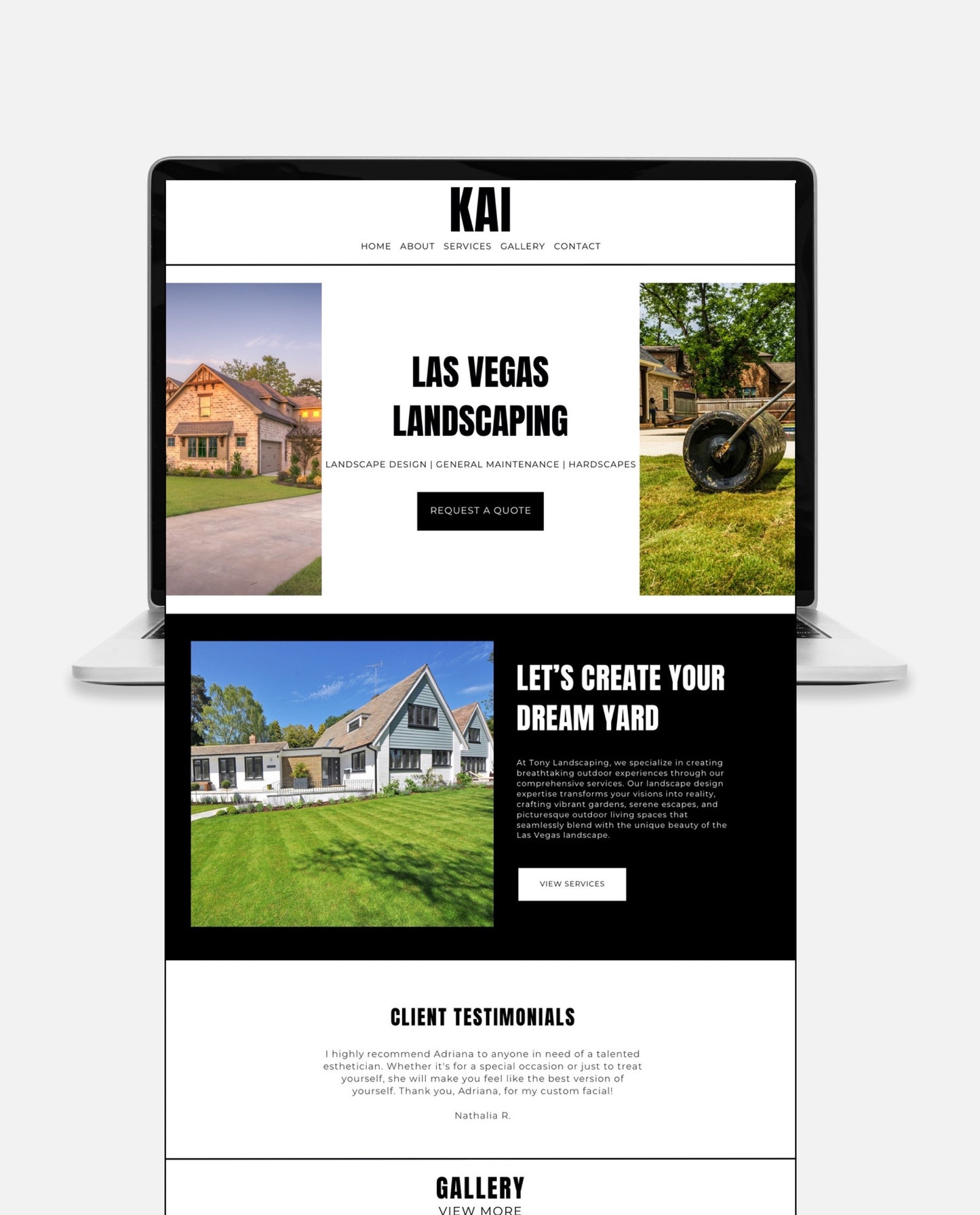 KAI | MINIMALIST & SLEEK WEBSITE TEMPLATE FOR LANDSCAPING BUSINESSES