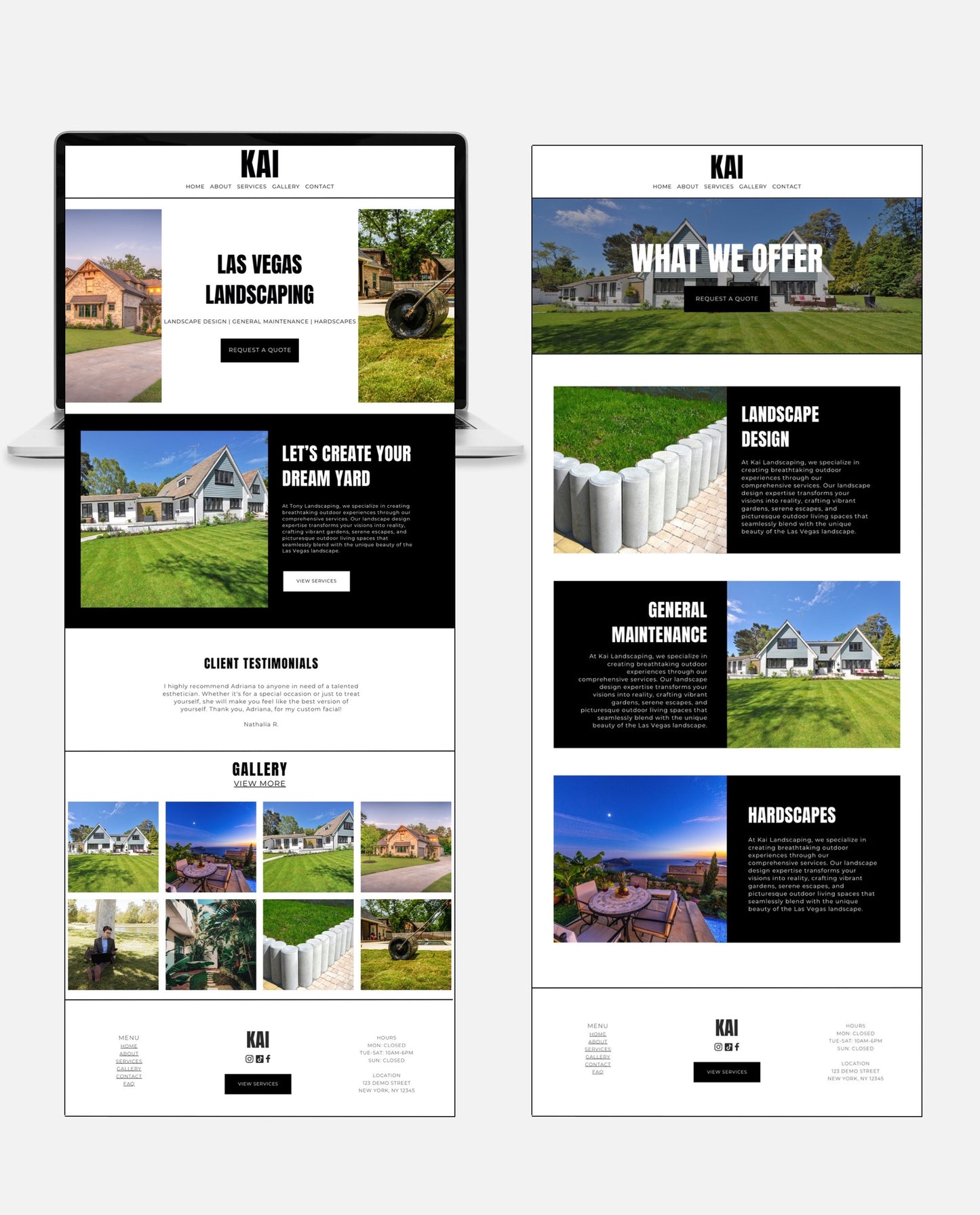 KAI | MINIMALIST & SLEEK WEBSITE TEMPLATE FOR LANDSCAPING BUSINESSES