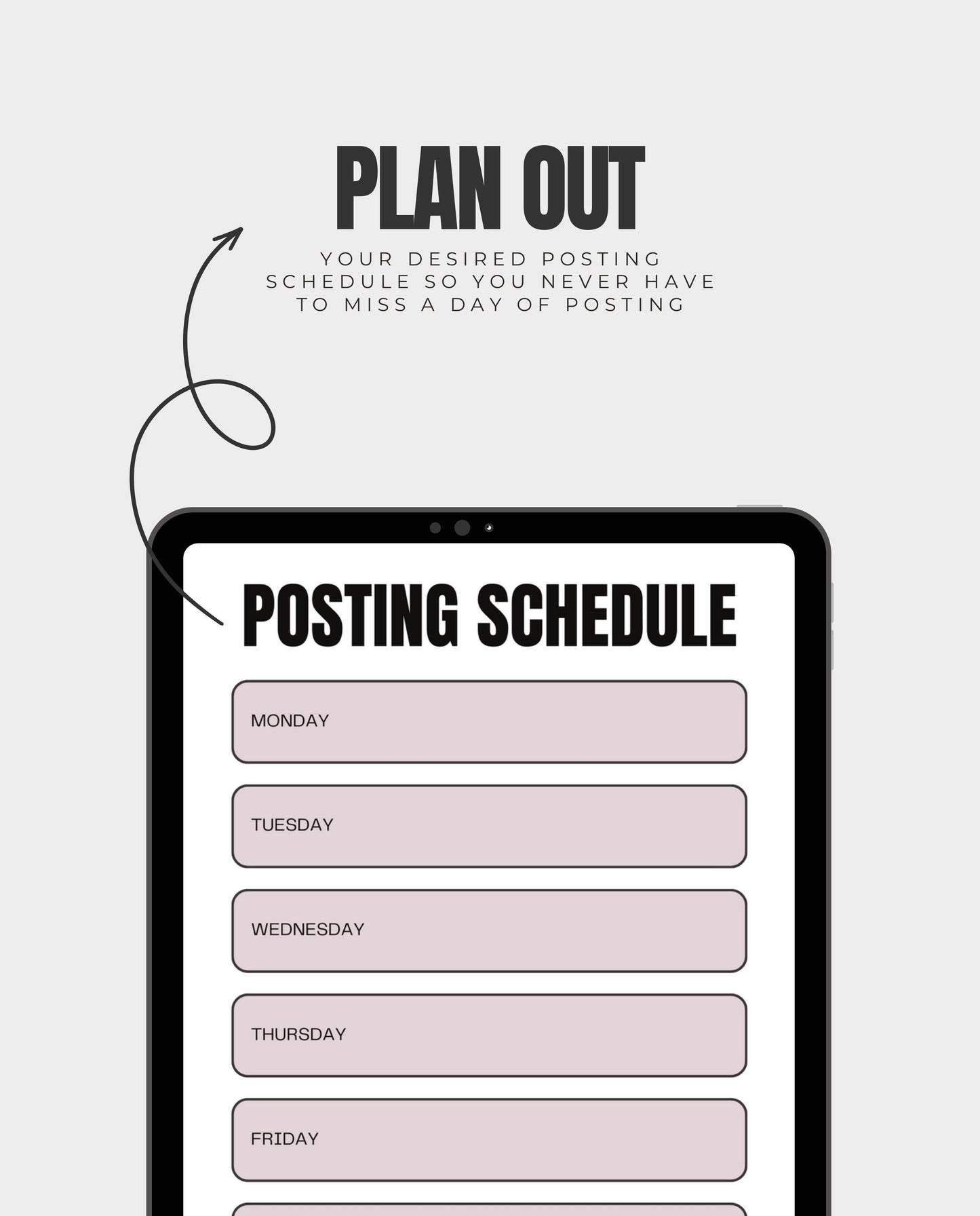 SOCIAL MEDIA CONTENT PLANNER (DIGITAL)