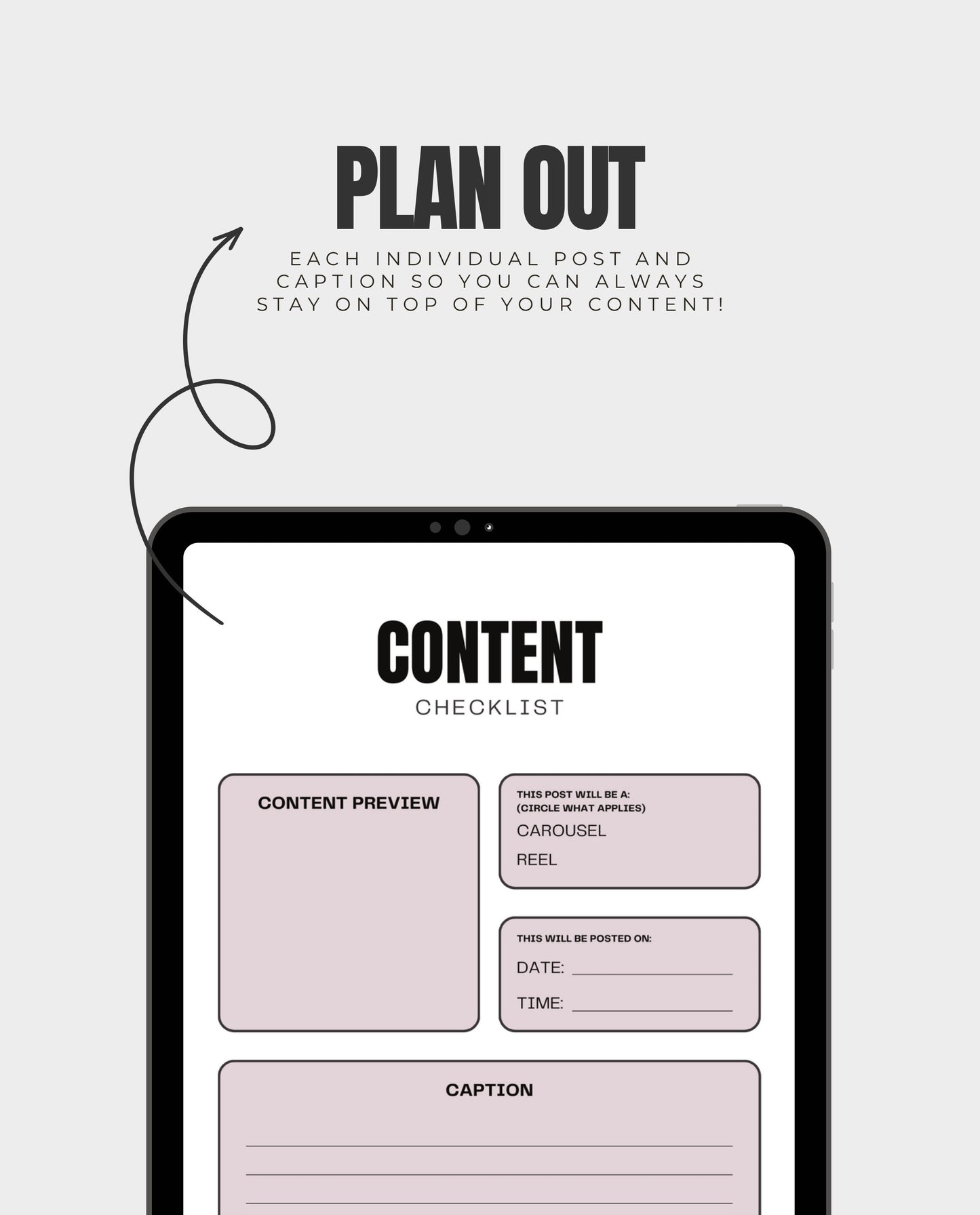 SOCIAL MEDIA CONTENT PLANNER (DIGITAL)